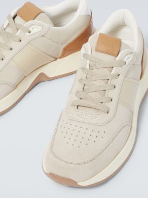Sneakers in pelle scamosciata Tod's bianco