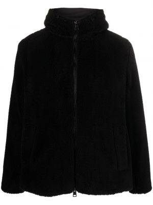 Plstěná bunda s kapucí Herno černá