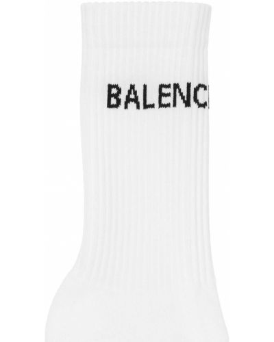 Športové ponožky s potlačou Balenciaga biela