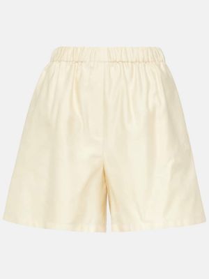 Pantalones cortos de algodón Max Mara blanco
