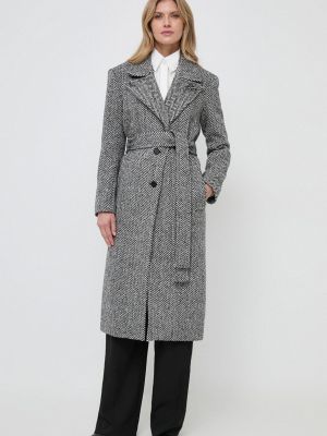Vlněný kabát Karl Lagerfeld černý