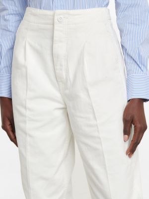 Дънки skinny fit с висока талия Polo Ralph Lauren бяло