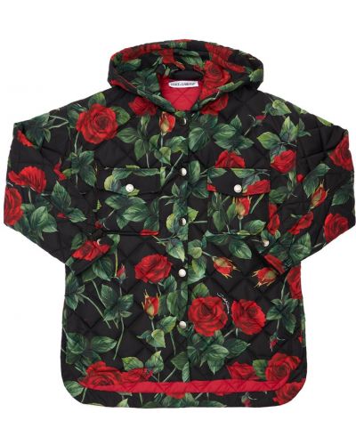 Дута куртка з капюшоном з принтом Dolce & Gabbana