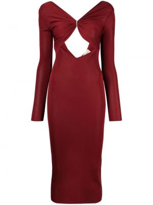 Pletena večernja haljina Alexandre Vauthier crvena