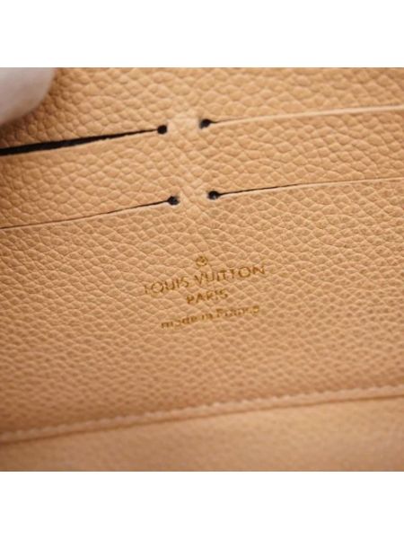 Cartera de cuero retro Louis Vuitton Vintage beige