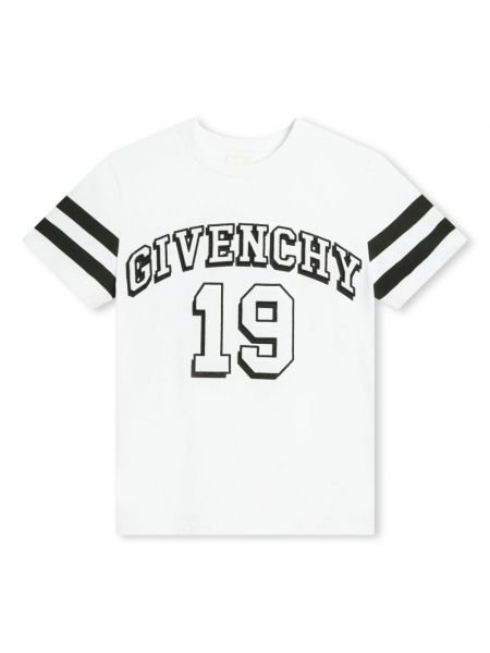 Puuvilla kirjonta t-paita tytöille Givenchy Kids valkoinen