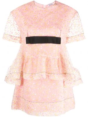 Коктейлна рокля на цветя Parlor розово