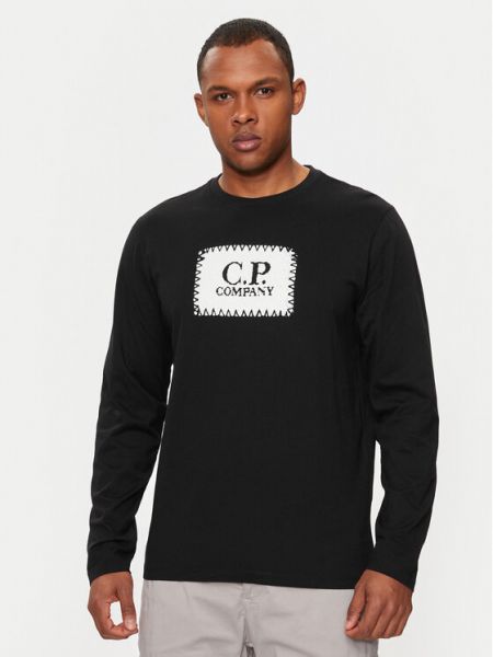 Marškinėliai ilgomis rankovėmis ilgomis rankovėmis C.p. Company juoda