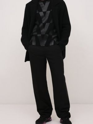 Шерстяной свитер Valentino черный