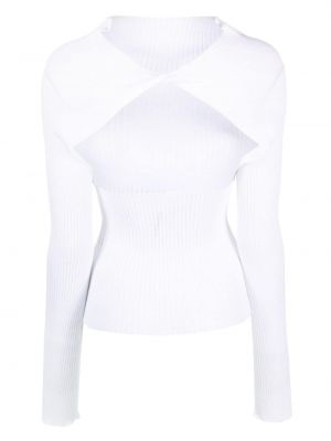 Sweter drapowany A. Roege Hove biały