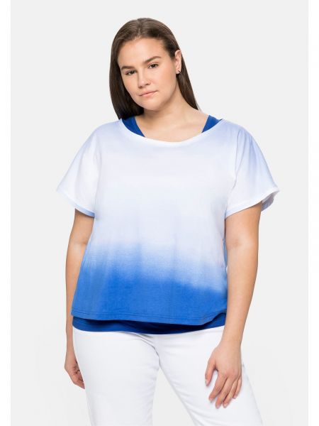 Рубашка Sheego синяя