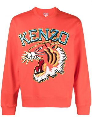 Medvilninis siuvinėtas džemperis Kenzo raudona
