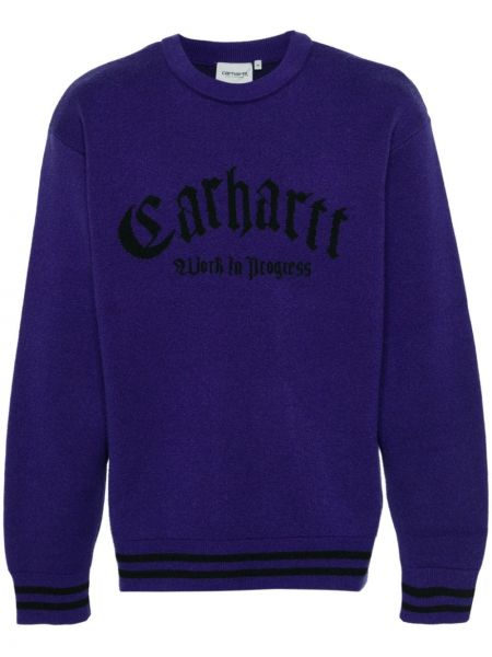 Žakardinis megztinis Carhartt Wip violetinė