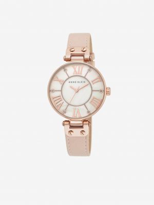 Kožené hodinky Anne Klein růžové