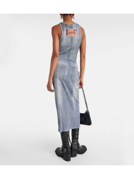 Traper suknja s printom Acne Studios plava