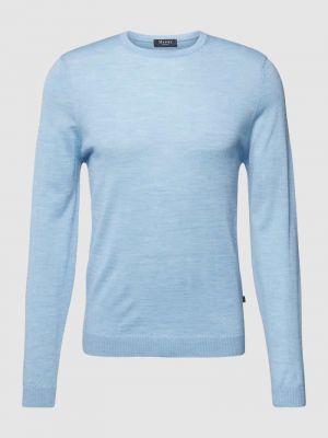 Sweter w jednolitym kolorze Maerz Muenchen błękitny