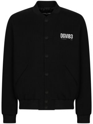 Bomberjacke mit print Dolce & Gabbana Dgvib3 schwarz