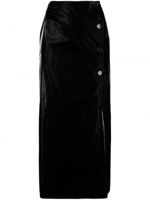 Falda de tubo ajustada con botones Raf Simons negro