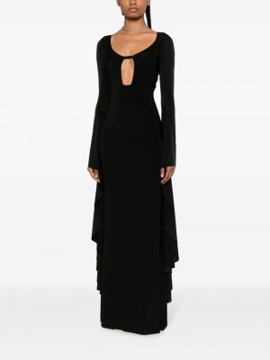 Drapiruotas maksi suknelė Giuseppe Di Morabito juoda