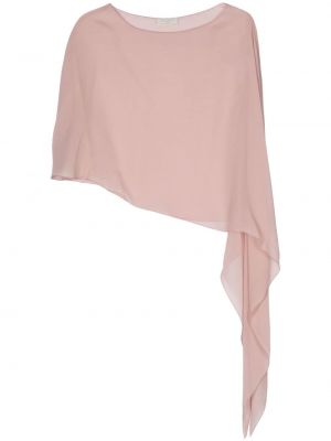 Асиметрична копринена блуза Antonelli розово