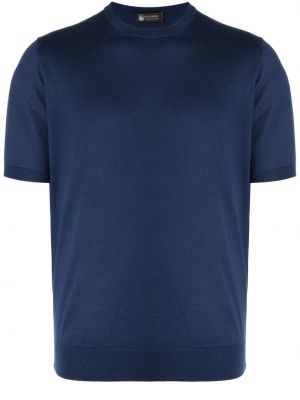T-shirt con scollo tondo Colombo blu