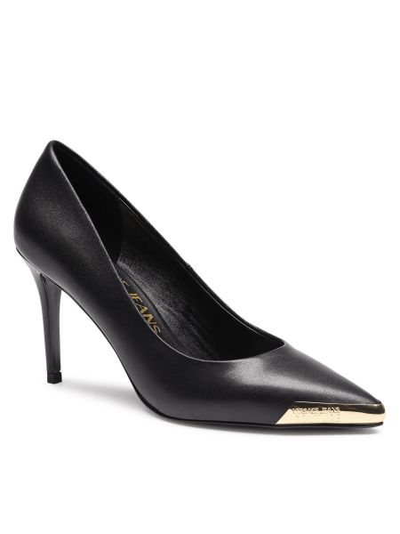 Nizki čevlji s peto z visoko peto Versace Jeans Couture črna