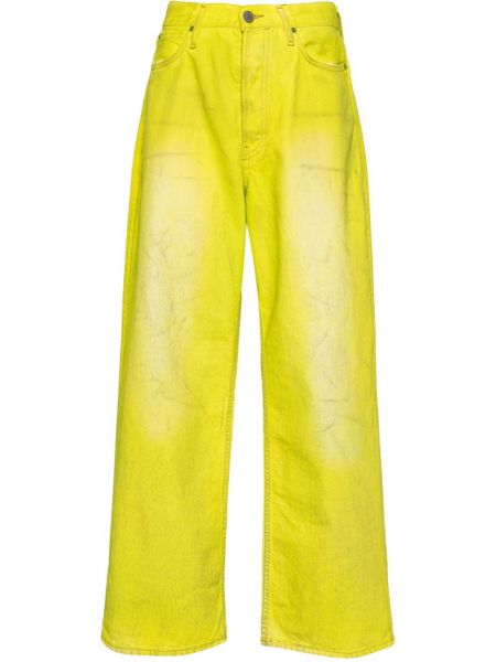 Laza szabású alacsony derekú farmerek Acne Studios sárga