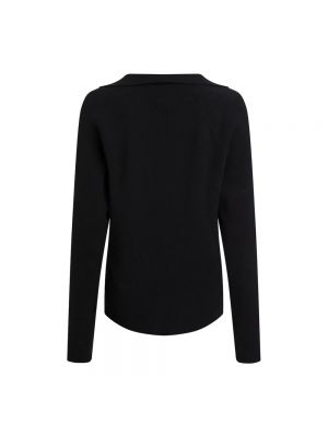 Jersey cuello alto con cuello alto de tela jersey Calvin Klein negro