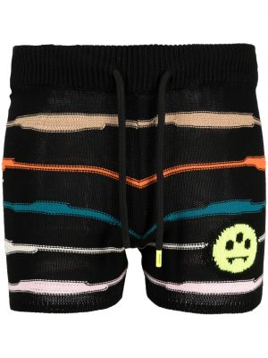 Shorts à rayures en tricot Barrow noir