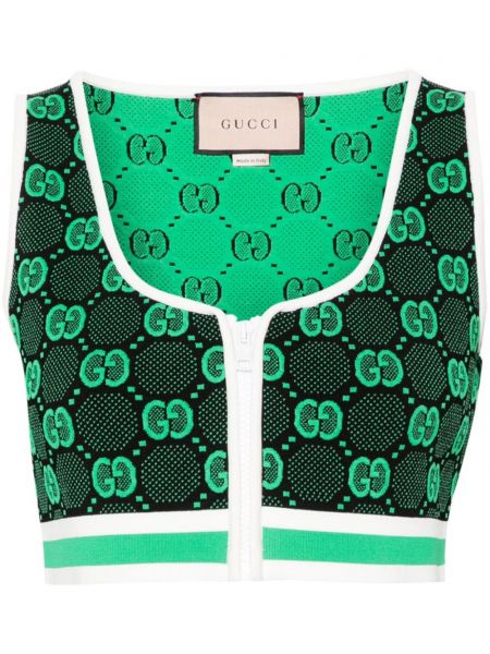 Jacquard crop top Gucci sort