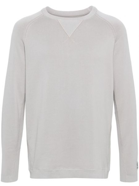 Bavlnený sveter s okrúhlym výstrihom C.p. Company sivá