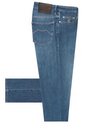 Прямые джинсы Moorer синие