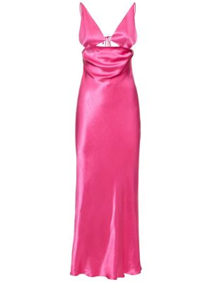 Vestido largo de viscosa Bec + Bridge rosa