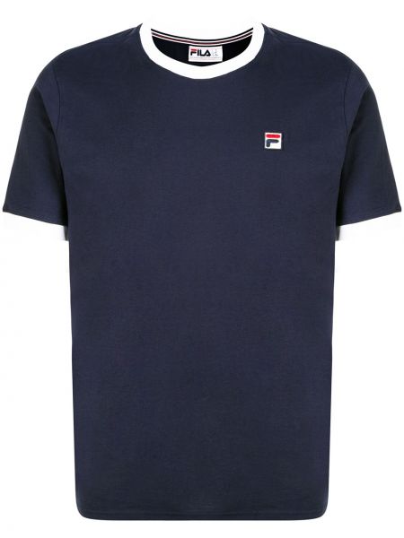 Camiseta con bordado Fila azul