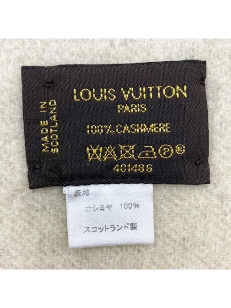 Bufanda de cachemir con estampado de cachemira retro Louis Vuitton Vintage gris