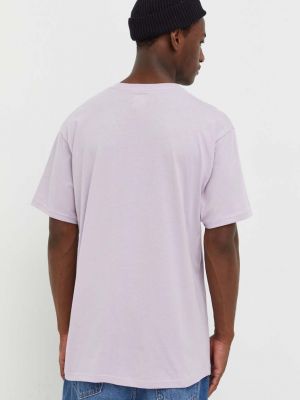 Bavlněné tričko Vans fialové