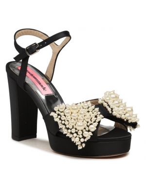 Sandale cu perle elegante Custommade - negru