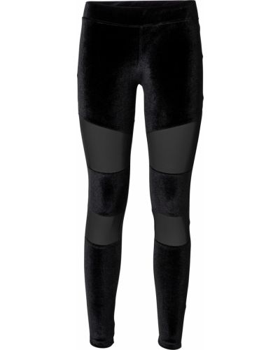 Βελούδινο τέντωμα παντελόνι από διχτυωτό Urban Classics μαύρο