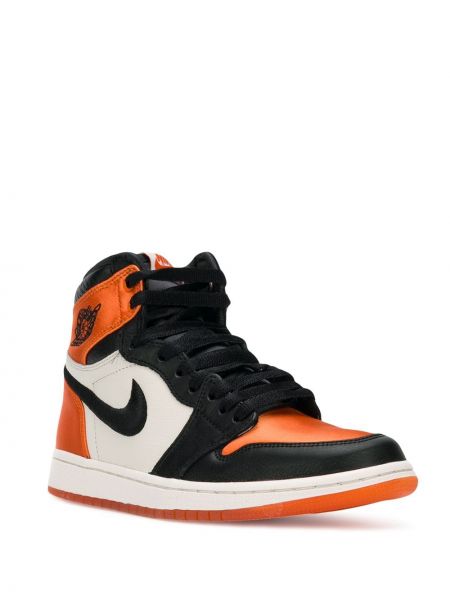 Satynowe sneakersy Jordan pomarańczowe