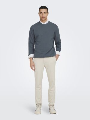 Pantalones chinos slim fit Only & Sons blanco