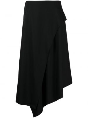 Asymetrické midi sukně Y's černé