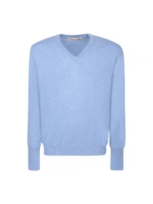 Sweter z kaszmiru Ballantyne niebieski