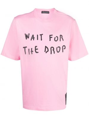 Koszulka bawełniana Drhope różowa