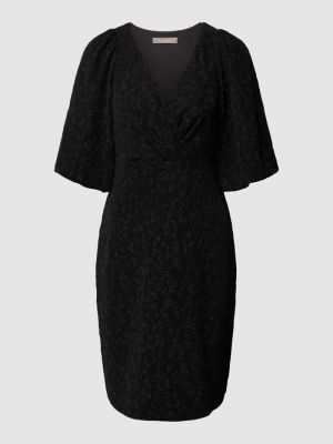 Prosta sukienka z dekoltem w serek Christian Berg Woman Selection czarna