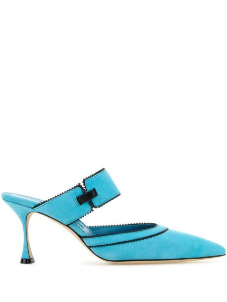 Mule terlik Manolo Blahnik mavi