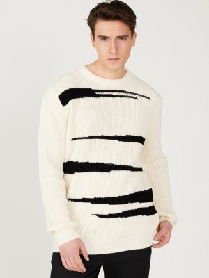 Oversized πουλόβερ σε φαρδιά γραμμή Ac&co / Altınyıldız Classics μαύρο
