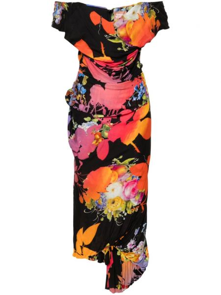 Haljina s cvjetnim printom s printom Vivienne Westwood Pre-owned crna