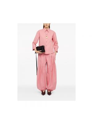 Camisa de algodón Jil Sander rosa