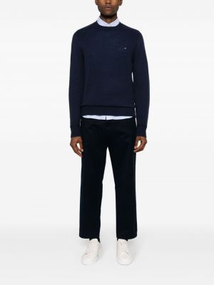 Sweter wełniany Tommy Hilfiger niebieski
