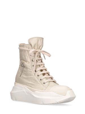 Sneakersy skórzane w abstrakcyjne wzory ze skóry ekologicznej Rick Owens Drkshdw białe